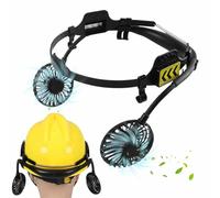 Ventilador Refrescante para Casco de Seguridad - Ventilador Industrial para Cascos De 3 Velocidades,Dispositivo De Enfriamiento con Luz Nocturna para Trabajadores Almacén Agricultura Camping Ciclismo