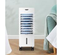 Ventilador Refrigeración Agua Portátil, Aire Acondicionado Portátil Sin Ventanas Oscilación 120° 3 Velocidades Temporizador 12H Enfriador Evaporativo Enfriamiento Rápido
