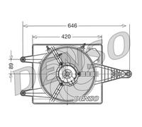 Ventilador, refrigeración de motor DENSO DER01010