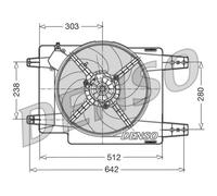 Ventilador, refrigeración de motor DENSO DER01011