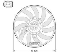 Ventilador, refrigeración de motor DENSO DER02008