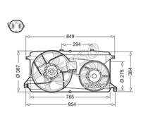 Ventilador, refrigeración de motor DENSO DER10009
