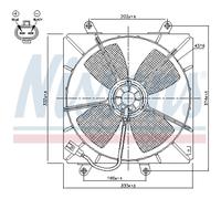 Ventilador, refrigeración de motor NISSENS 85000