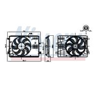 NISSENS Ventilador, refrigeraciÃ³n del motor para PEUGEOT: Rifter, 308, 5008, 3008, 508, Partner & DS: DS4, DS7 & OPEL: Combo, Astra (Ref: 850007)