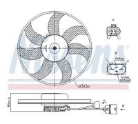 Ventilador, refrigeración de motor NISSENS 850021