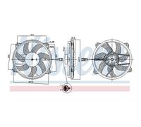 NISSENS Ventilador del motor 850035 308 SW I (4E_, 4H_) 390mm