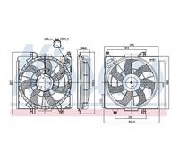 Ventilador del radiador Ventilador simple 850039 NISSENS para HYUNDAI KIA
