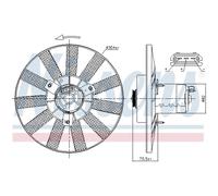 Ventilador, refrigeración de motor NISSENS 85539