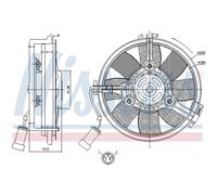 Ventilador, refrigeración de motor NISSENS 85546