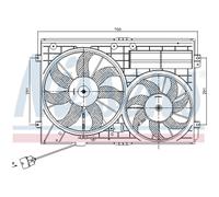 Ventilador, refrigeración de motor NISSENS 85643