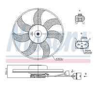 Ventilador, refrigeración de motor NISSENS 85678