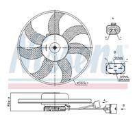 NISSENS Ventilador, refrigeración del motor para VOLKSWAGEN: Golf Cabriolet, Eos, Golf, Jetta, Caddy, Passat, New Beetle, Touran, Polo (Ref: 85699)