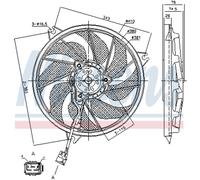 Ventilador, refrigeración de motor NISSENS 85787
