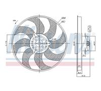 Ventilador del radiador Ventilador simple 85794 NISSENS para RENAULT KANGOO