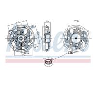 Ventilador, refrigeración de motor NISSENS 85909