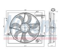 Ventilador, refrigeración de motor NISSENS 85946