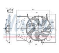 Ventilador, refrigeración de motor NISSENS 85986