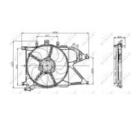 Ventilador, refrigeración de motor NRF 47012