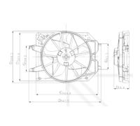 Ventilador del radiador Ventilador simple 47021 NRF para FORD FOCUS I