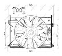 Ventilador, refrigeración de motor NRF 47444