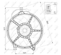 Ventilador del radiador Ventilador simple 47445 NRF para MERCEDES-BENZ CLASE V