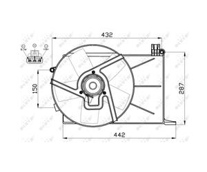 Ventilador, refrigeración de motor NRF 47459
