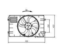 Ventilador, refrigeración de motor NRF 47927