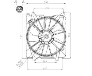 Ventilador, refrigeración de motor NRF 47935