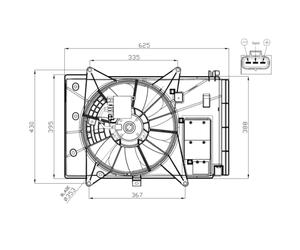 Ventilador, refrigeración de motor NRF 47949