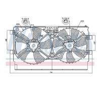 Ventilador Refrigeración Del Motor Apto para Mitsubishi Lancer VIII Evo X