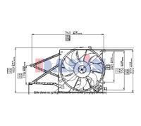 Ventilador Refrigeración Del Motor para Opel Zafira A F75 _ Astra (G Cabriolet