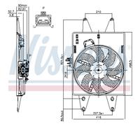 Ventilador Refrigeración Del Motor Radiador Apto para Fiat Doblo Cargo 1.9 D