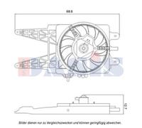 Ventilador Refrigeración Del Motor Radiador Apto para Fiat Punto 188_ 1.2 60
