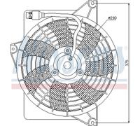 Nissens Ventilador del radiador 85371 Ventilador simple para Hyundai Matrix