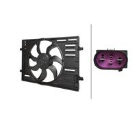 Ventilador Refrigeración Motor 12 V 500 W 4 Pines HELLA Para SEAT LEON