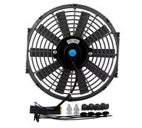Ventilador Refrigeración Motor Aceite Aluminio Radiador Motor Universal Intercooler Enfriador Aceite Ventilador Empuje Refrigeración Lgado 12 14 Pulgadas 12V Eléctrico Ventilador Refrigeración(14Inch)
