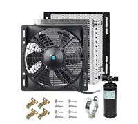 Ventilador Refrigeración Motor Conjunto Condensador Aire Acondicionado Coche 14 ''x 14'' X 26mm 120W Van Camper Estacionamiento Aire Ventilador Refrigeración Piezas Modificación(Set B - Blow 24V)