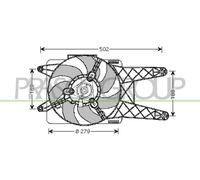 PRASCO FT020F001 Ventilador de motor