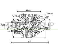 Ventilador, Refrigeración Motor FT040F002 PRASCO Para FIAT