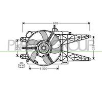 Ventilador, Refrigeración Motor FT133F001 PRASCO Para FIAT