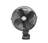Ventilador Refrigerante Doble Auto Ventilador De Coche Metal Completo 8 Pulgadas Refrigeración Vehículo Carcasa Metálica Alta Resistencia 12V/24V Para Camión(8 inch (24V) -Black)