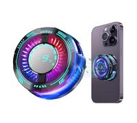 Ventilador Refrigerante para Teléfono,Ventilador De Enfriamiento Magnético componente Semiconductor - Disipador Silencioso con Pantalla LED Accesorios para Móvil Viajes Juegos Videollamadas Exterior