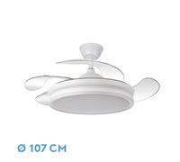 Ventilador Retractil Bayomo 59w 6980lm Blanco