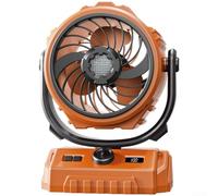 Ventilador Silencioso 18.5cm con 100 Velocidades Ajustables(Green Fixed) | 100 niveles de viento, control para preciso, flujo personalizado, para ideal camping y exteriores