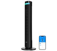 Ventilador silencioso GoveeLife, 12 velocidades de hasta 8 m/s, 5 modos, temporizador de 24 horas, ventilador de torre inteligente con oscilación de 150°, aplicación y control por voz para el hogar, c