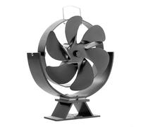 Ventilador silencioso para chimenea con cuchillas ajustables y diseño de eficiencia energética, diseñado para maximizar la distribución del calor y funcionar silenciosamente sin energía (seis hojas)