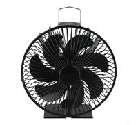 Ventilador silencioso para estufa de leña, ventilador de estufa de chimenea de 7 aspas alimentado por calor de pie/montado en la pared con cubierta protectora para distribuir el aire caliente