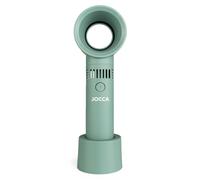 Ventilador sin aspas portátil Jocca a elegir en color blanco o verde, diseño compacto y moderno, 27.5 cm de alto, potencia 5W, funcionamiento silencioso, recargable por USB (DC 5V/1A), ideal para
