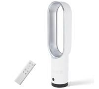 Ventilador sin aspas, ventilador silencioso sin aspas con control remoto, 8 velocidades, oscilación de 90°, temporizador de 9 H, sin peligro para niños y animales domésticos, fácil de limpiar