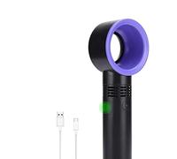 Ventilador sin cuchilla, Mini USB Ventilador portátil recargable portátil Tres velocidades de ajuste, Útil dispositivo de enfriamiento de aire personal Mesa multiplicador(Negro)